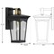 Progress Lighting Chatsworth Collection Black One-Light Small Wall Lantern P560182-031 - alternate 9